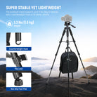 NEEWER TP55 Camera Tripod is super stable yet lightweight.