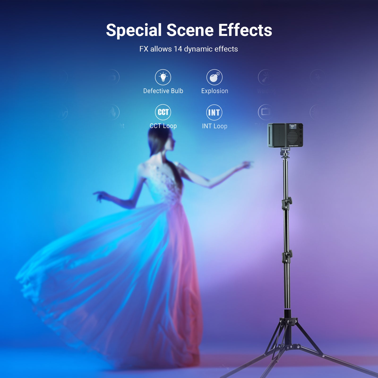 NEEWER BS40C Magnetic RGB Video Light | LED Soft Light