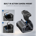 Detach this modular handgrip with the included hex key and access the integrated mount adapter