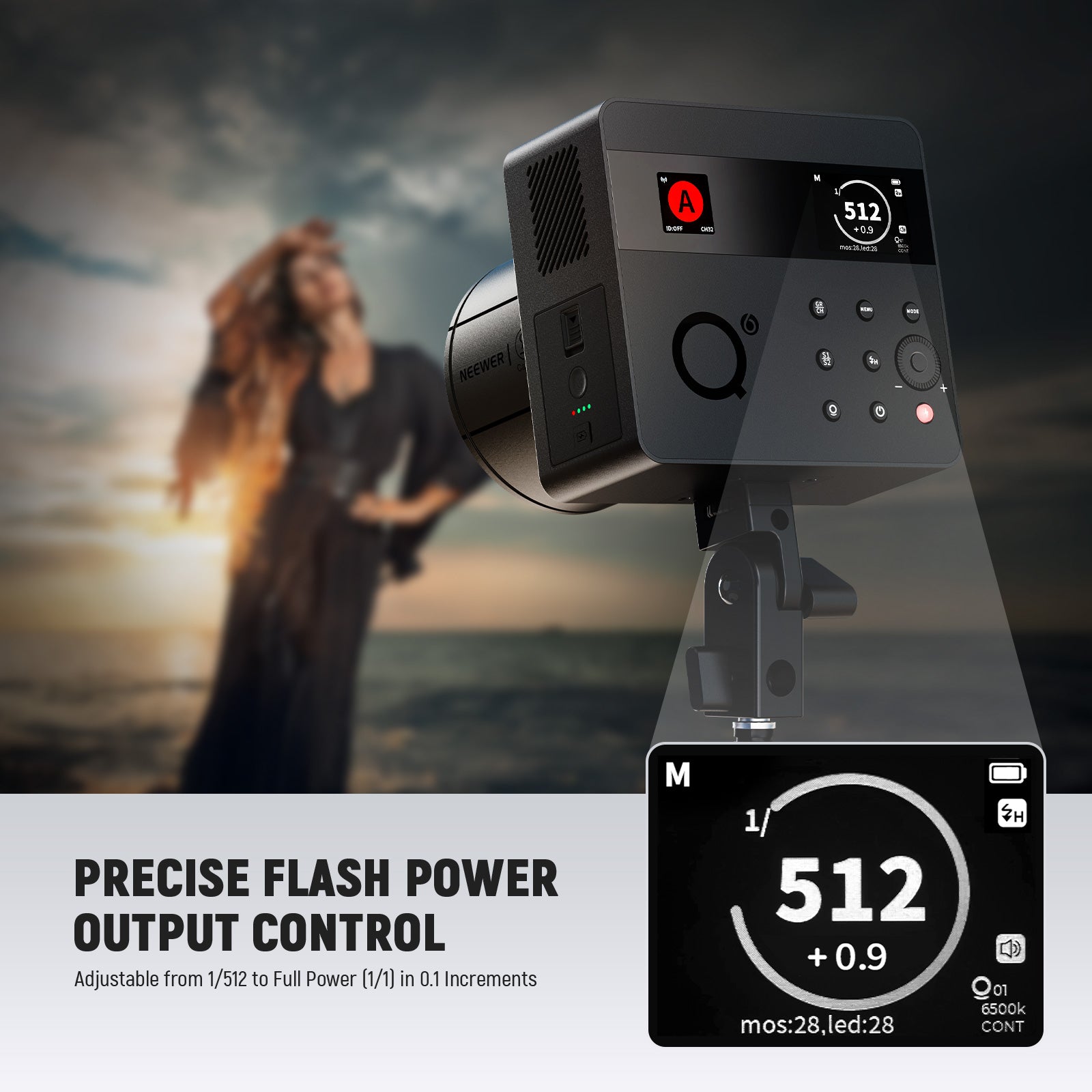 NEEWER Q6 600Ws 2.4G TTL HSS Outdoor Flash Strobe