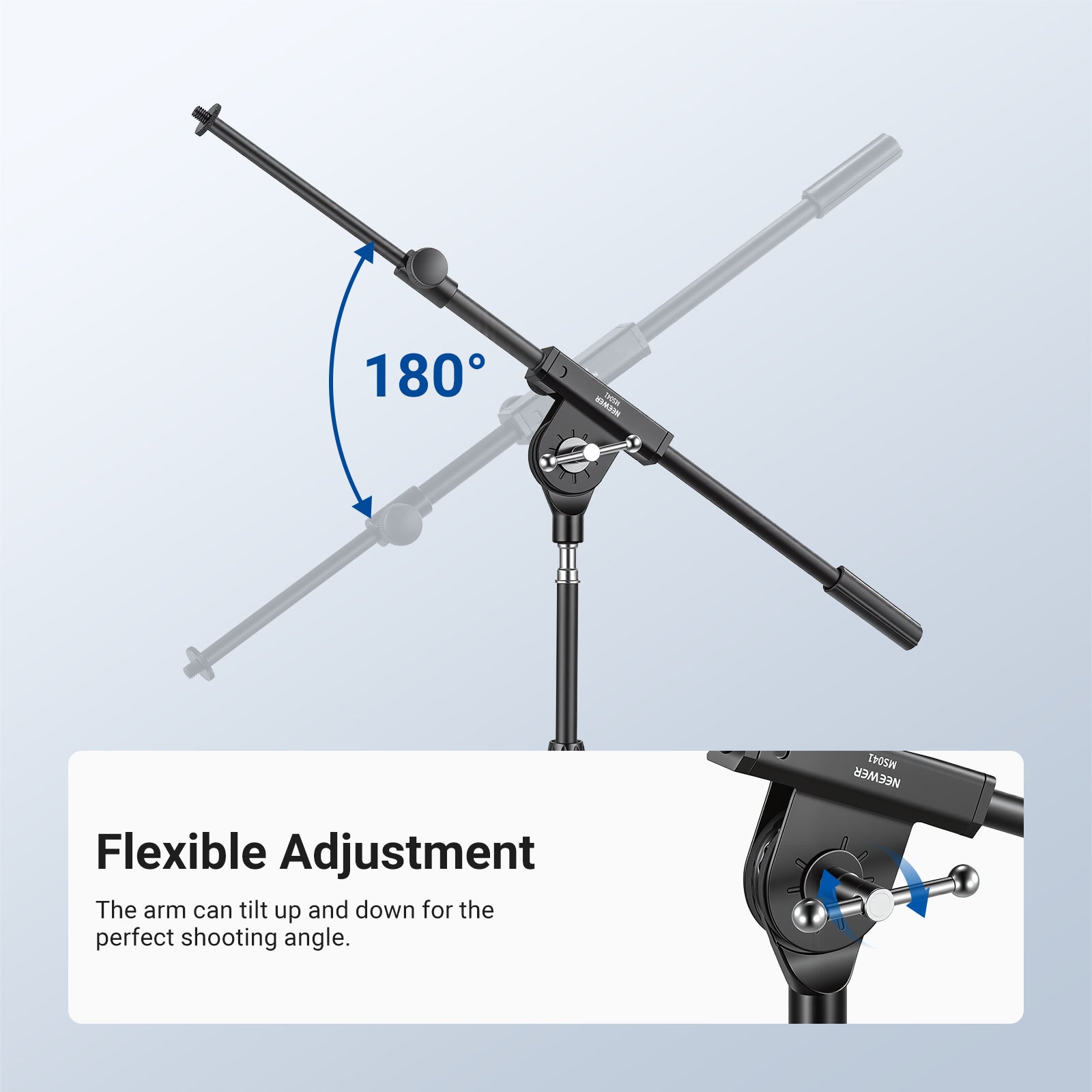 NEEWER MS041 Portable Telescoping Boom Arm for Mic Stand