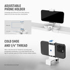 The professional desk nail lamp comes with a phone holder