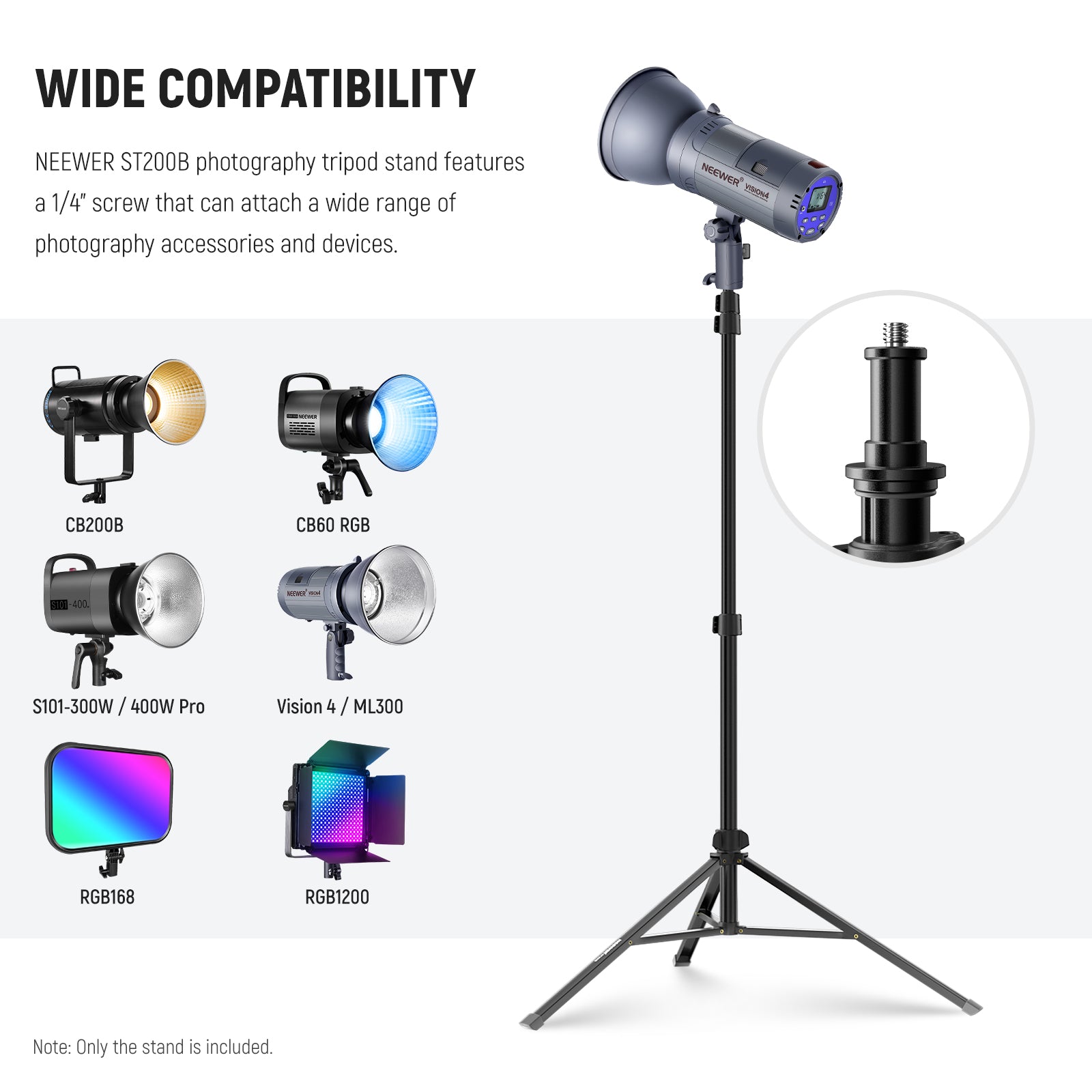 NEEWER ST200B 200cm Lightweight Photography Light Stand