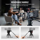 NEEWER TP73 Lightweight Video Tripod Kit includes a removable handle.