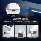 The NEEWER TL106B LED Chin Fill Light features a built-in 2200aAh battery.
