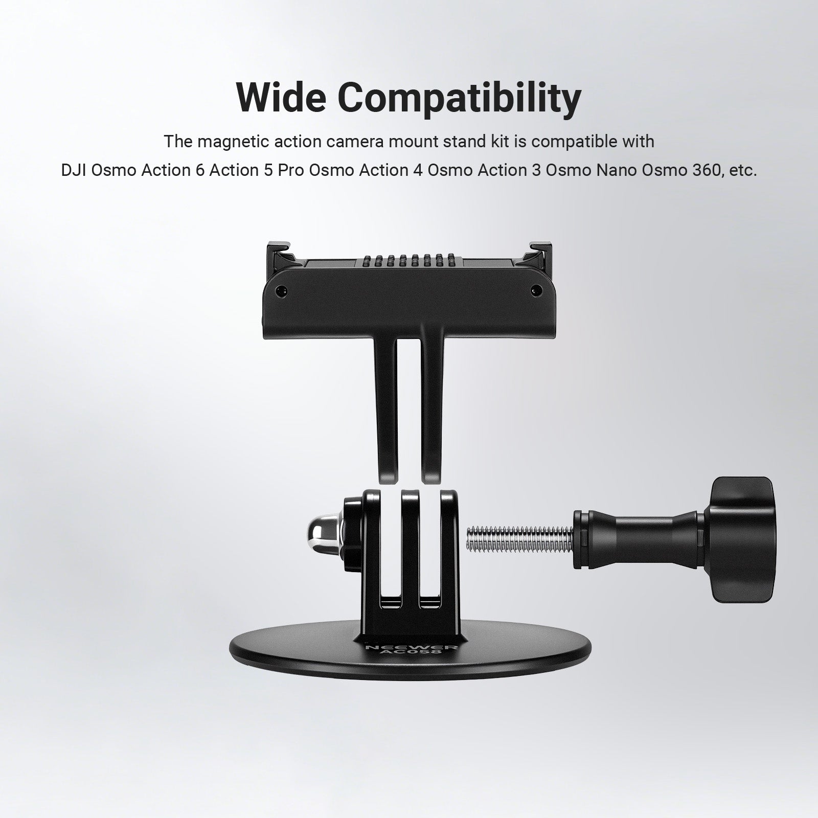 【美品】DJI OsmoMobile6+NovelGoalアダプターベースセット NEEWER AC058 Adhesive Base Mount Kit for Action Camera
