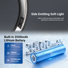 NEEWER RB18B ring light is built in with a 3.7V 3500mAh lithium battery and features side edge-lit technology.