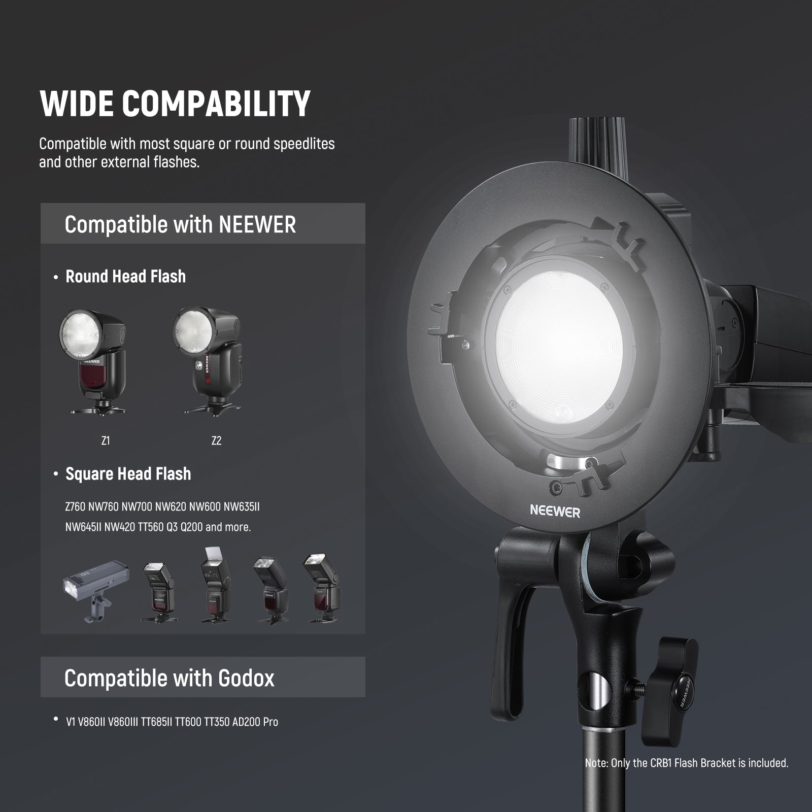 Neewer CRB1 S Type Bowens Mount Bracket Holder - Thumbnail 4