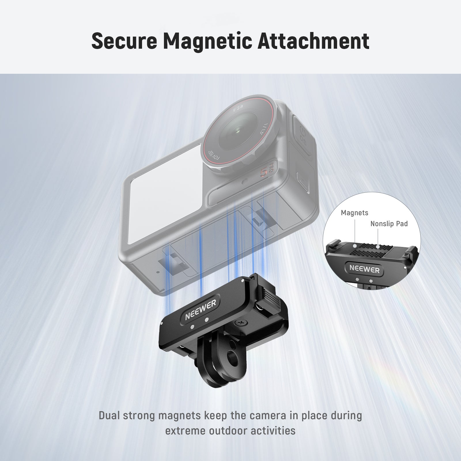 NEEWER AC011 Magnetic Mount For Osmo 360 Action 5 Pro/4/3
