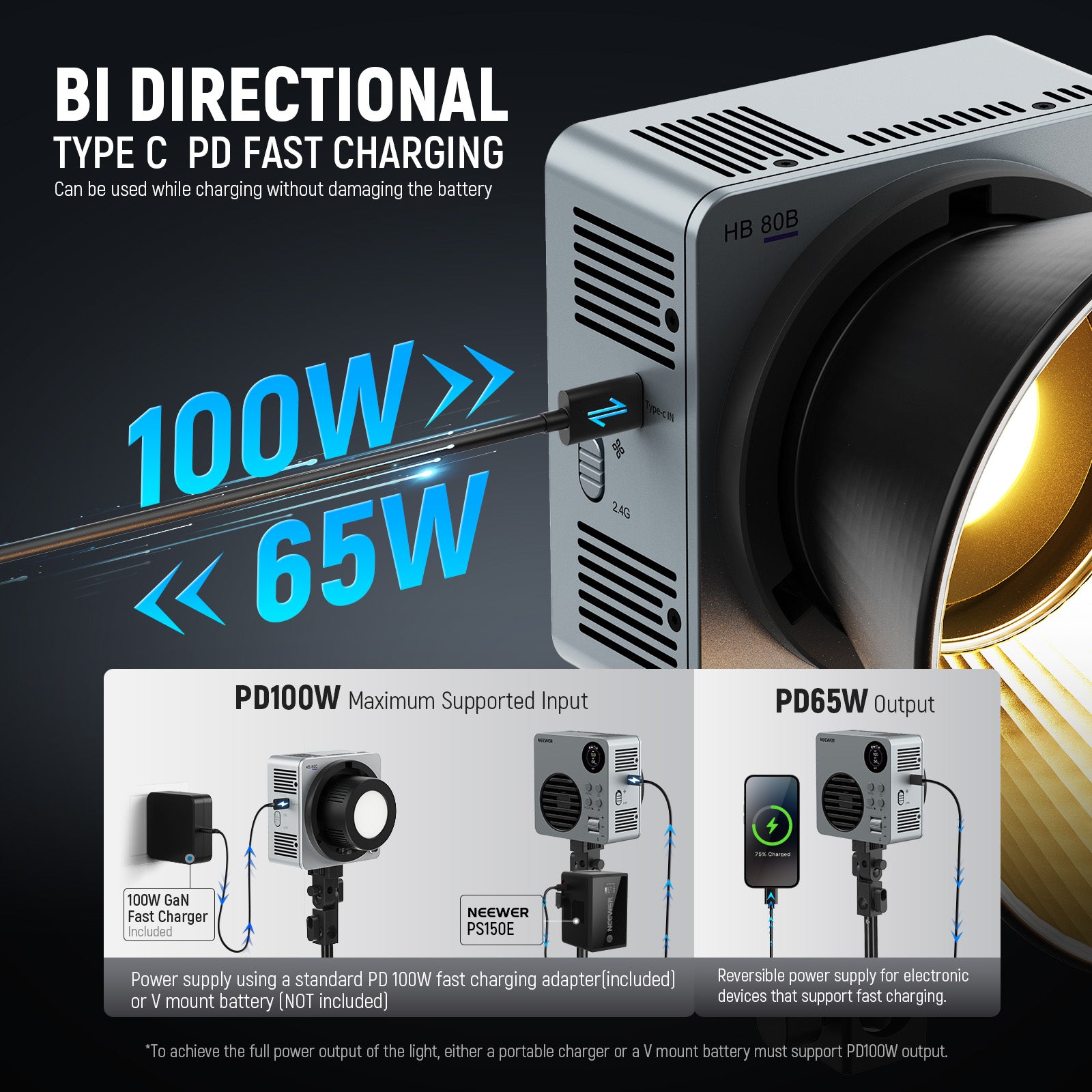 Neewer HB80B Video Light - Thumbnail 2