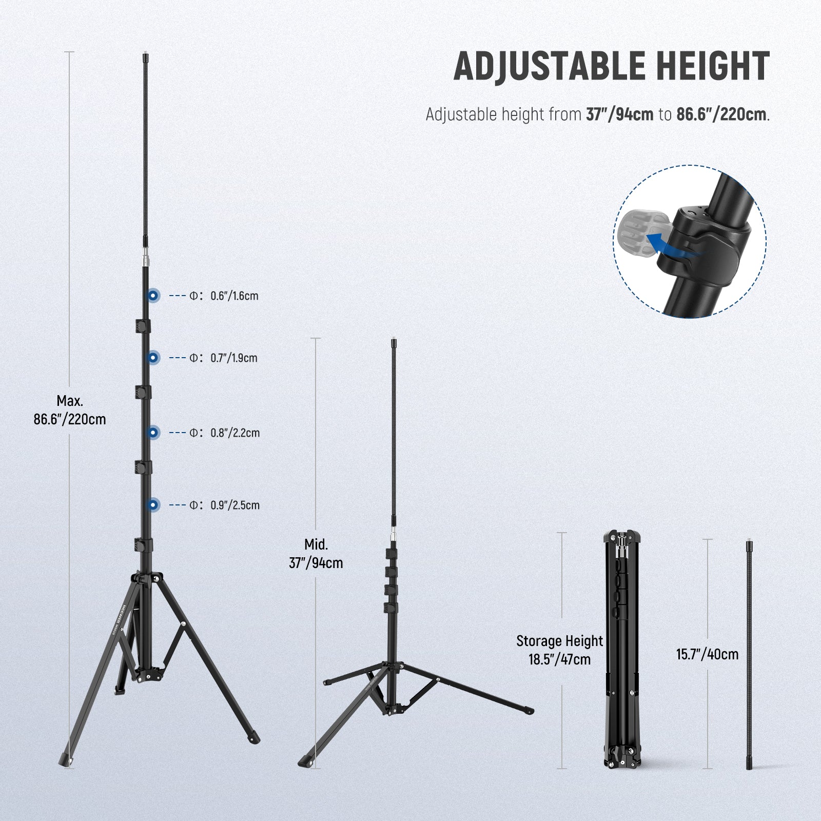 Neewer MS010 Microphone Stand - Thumbnail 3