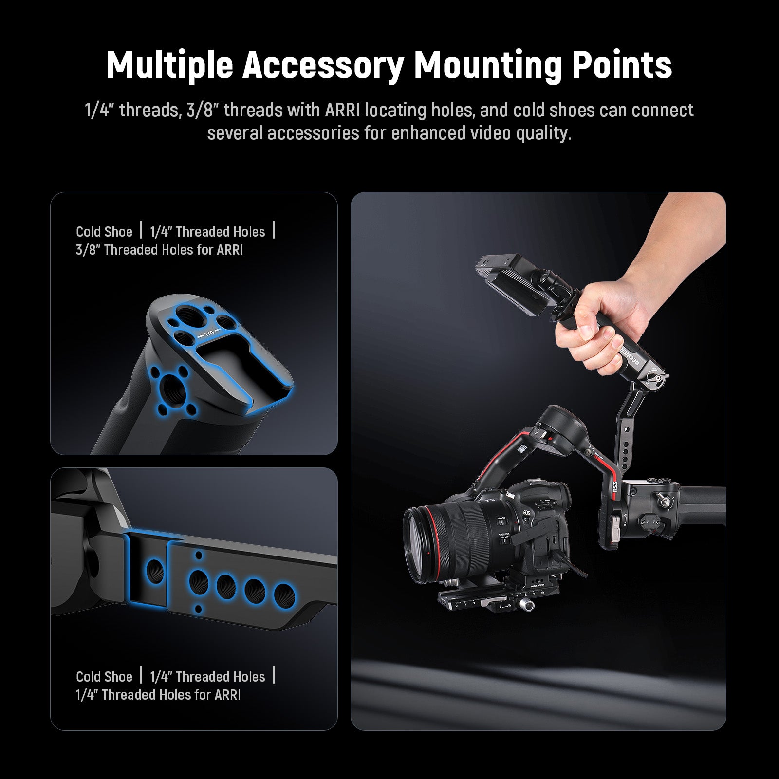 NEEWER ST49 Gimbal Sling Handle with NATO Rails For DJI