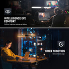 The portable desk top lamp offers sufficient brightness to reduce eye fatigue.