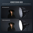 Connecting via Bowens mount, the softbox is compatible with  Aputure 120D