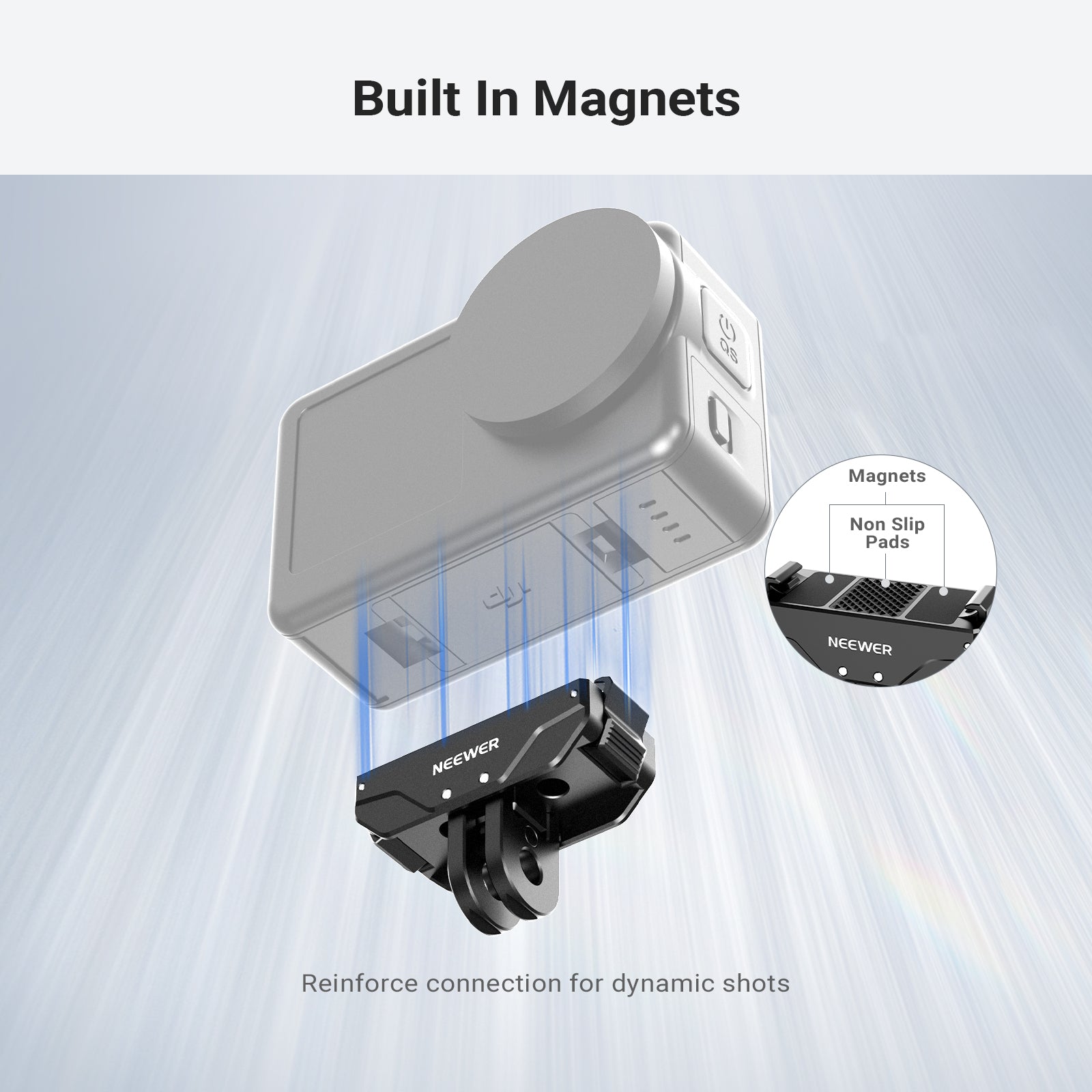 NEEWER AC071 Magnetic Quick Release Mount For Action 6