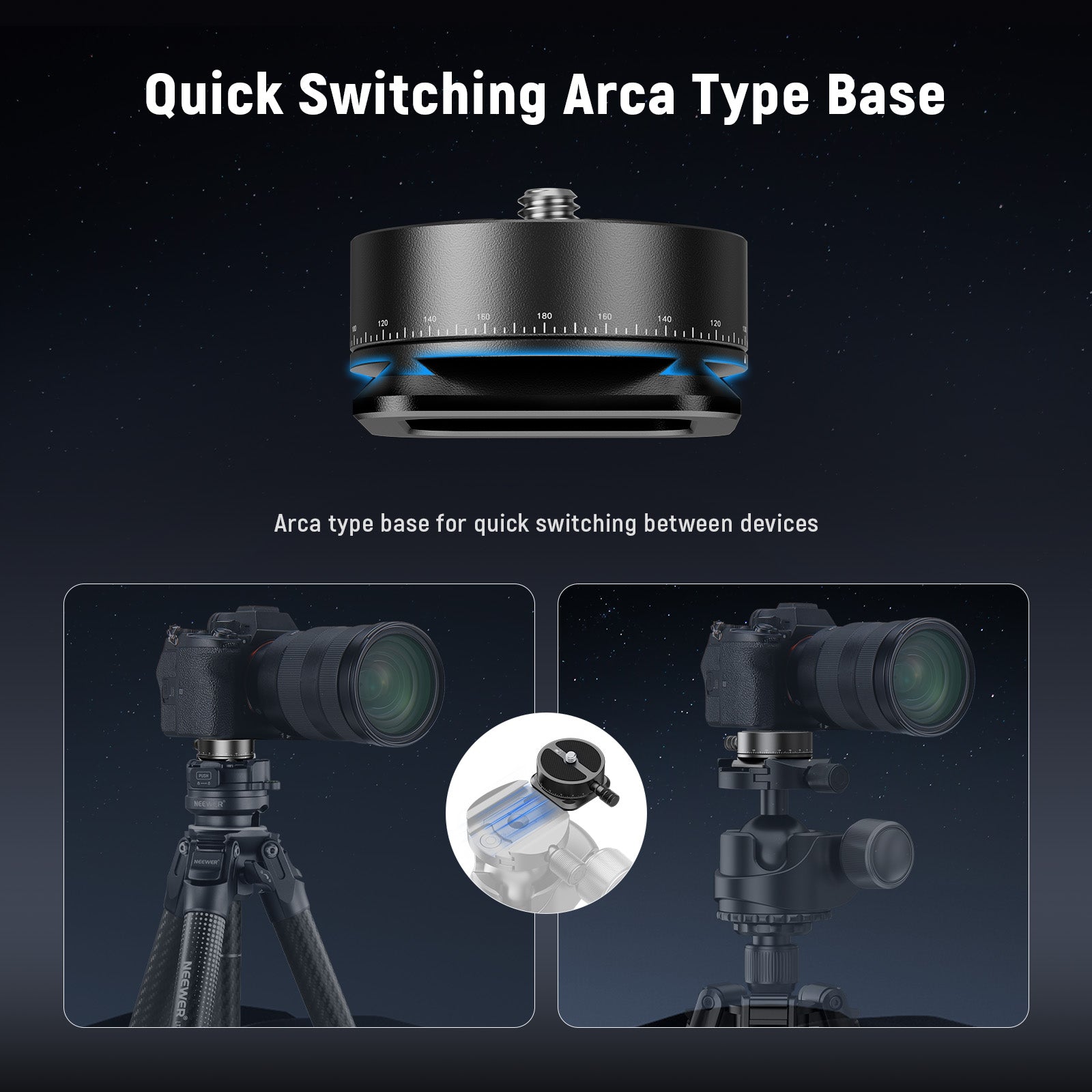 NEEWER QRP-6 360° Panoramic Quick Release Plate