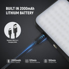 NEEWER N15 Clip On Magnetic Selfie Light features a 2000mAh Lithium battery.
