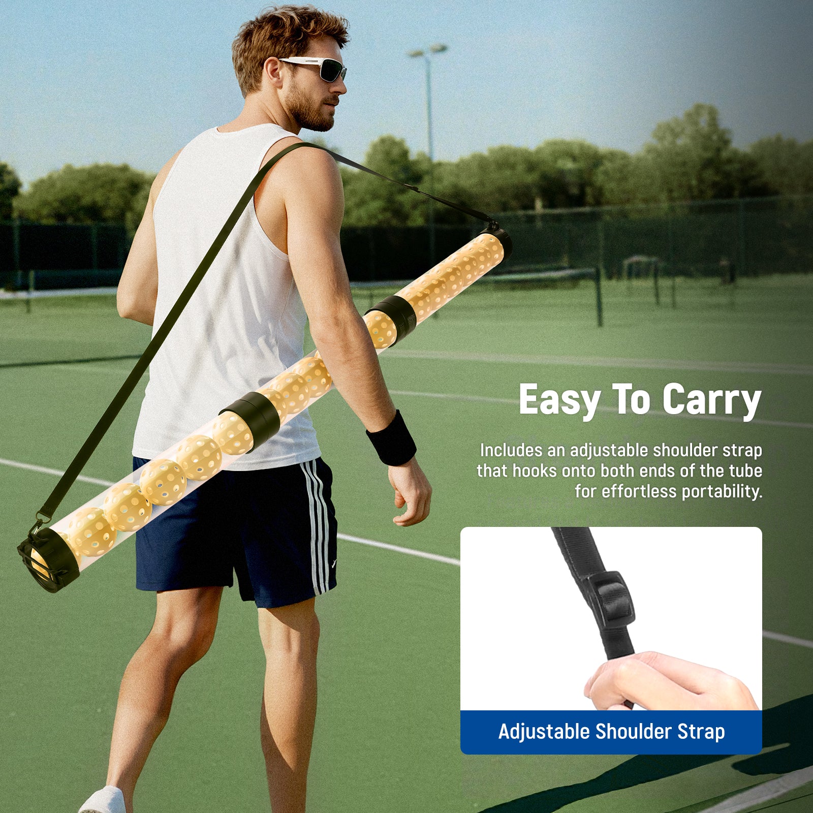 NEEWER PB01S Pickleball & Tennis Ball Picker Upper Tube