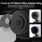 This filter adapter can mount all NEEWER 37mm and 58mm filters, and is compatible with Beastgrip 37mm lenses.