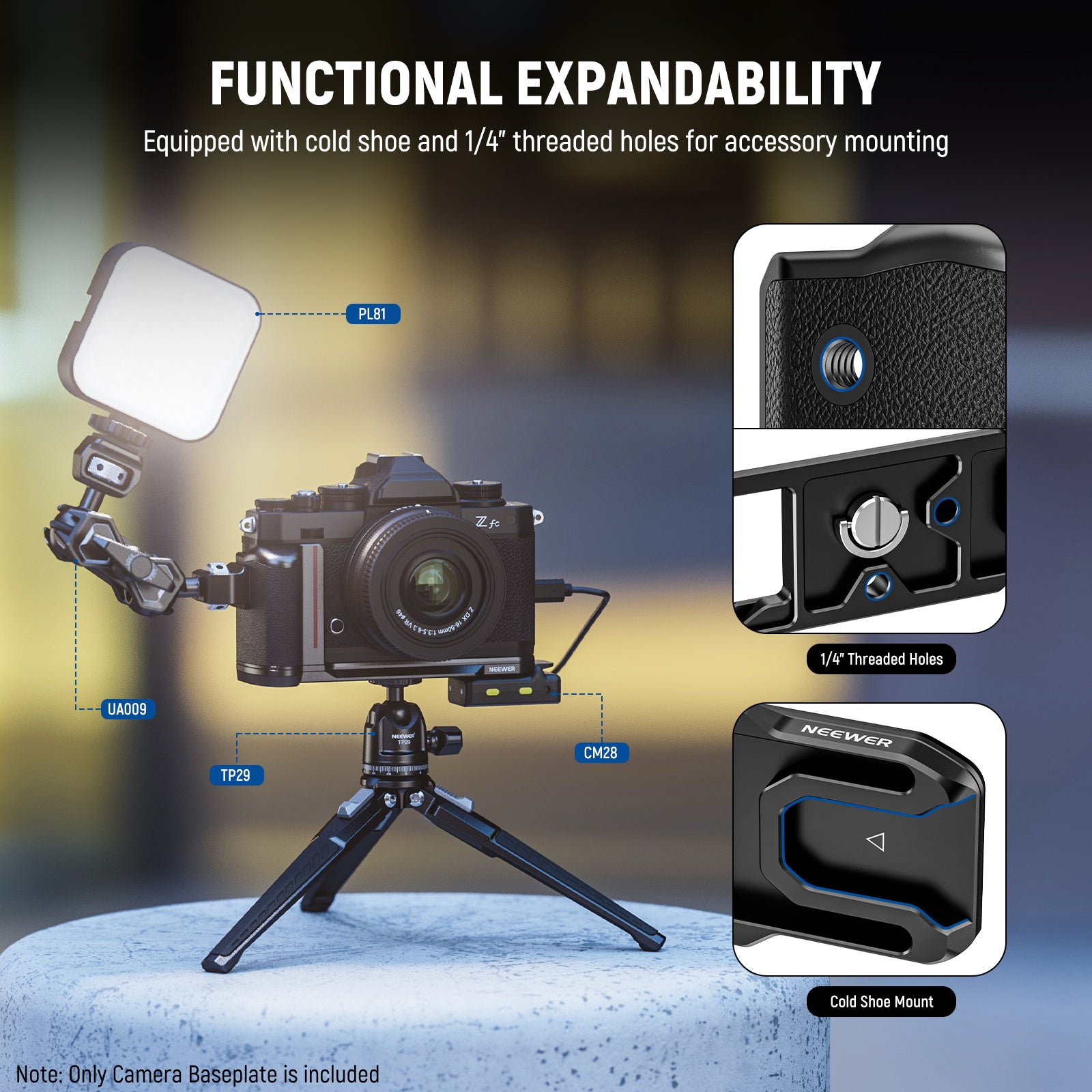 NEEWER CA076 Camera Baseplate For Nikon Zfc