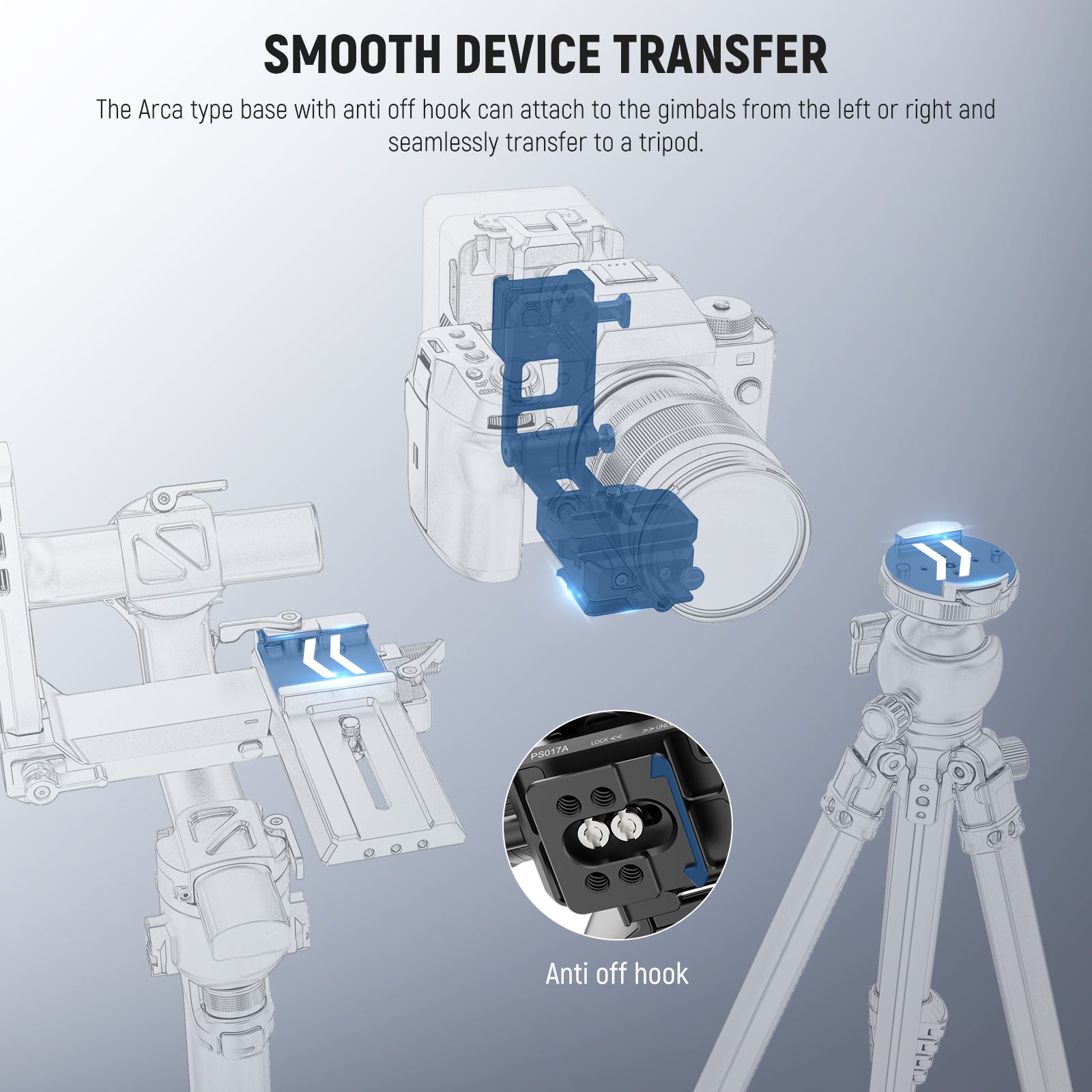 NEEWER PS017A V Mount Battery Plate with Arca Type QR Plate