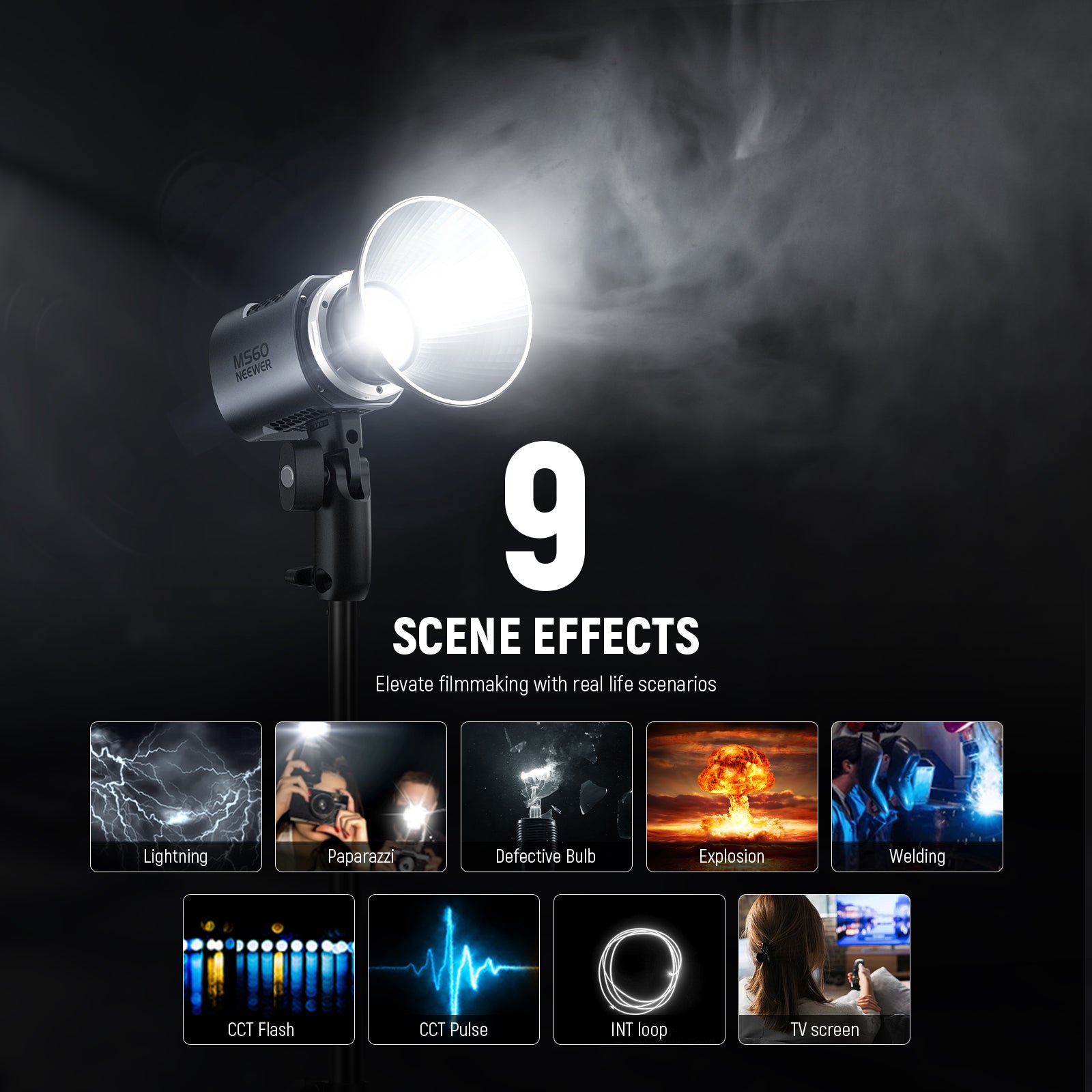 NEEWER MS60 Mini LED Video Light | Continuous Lighting