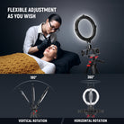 The 4 section aluminum alloy tripod is flexible to adjust as you wish.