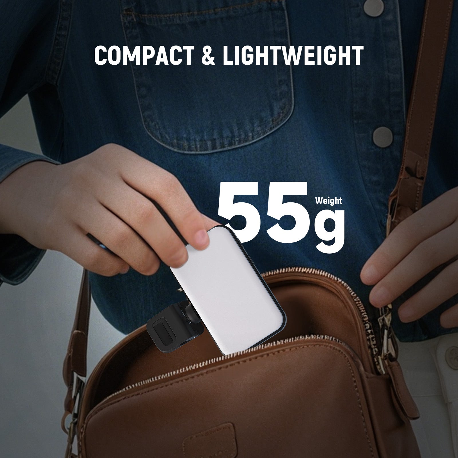 NEEWER N8 Clip on LED Selfie Light is compact and lightweight.