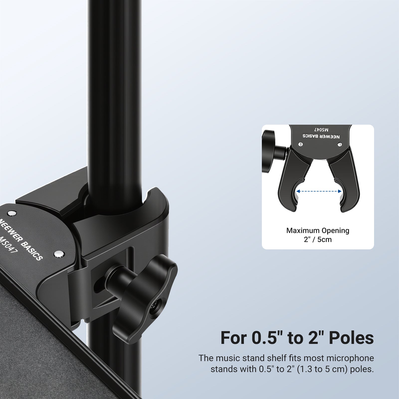 NEEWER MS047 Microphone Stand Tray with Crab Clamp