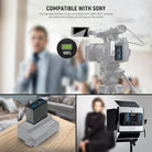 NEEWER TP-F970 2Pcs NP-F970 Replacement Batteries Kit is compatible with Sony.