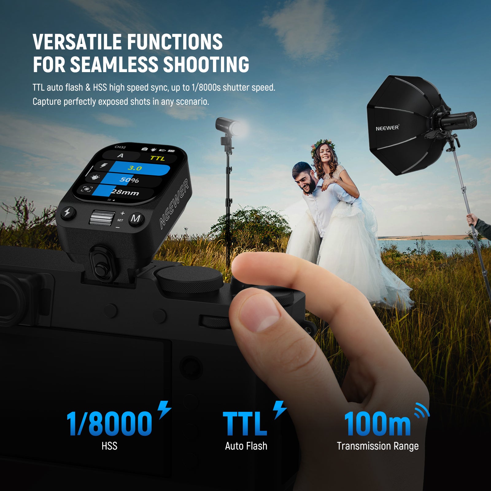 NEEWER QZ TTL Wireless Flash Trigger Transmitter
