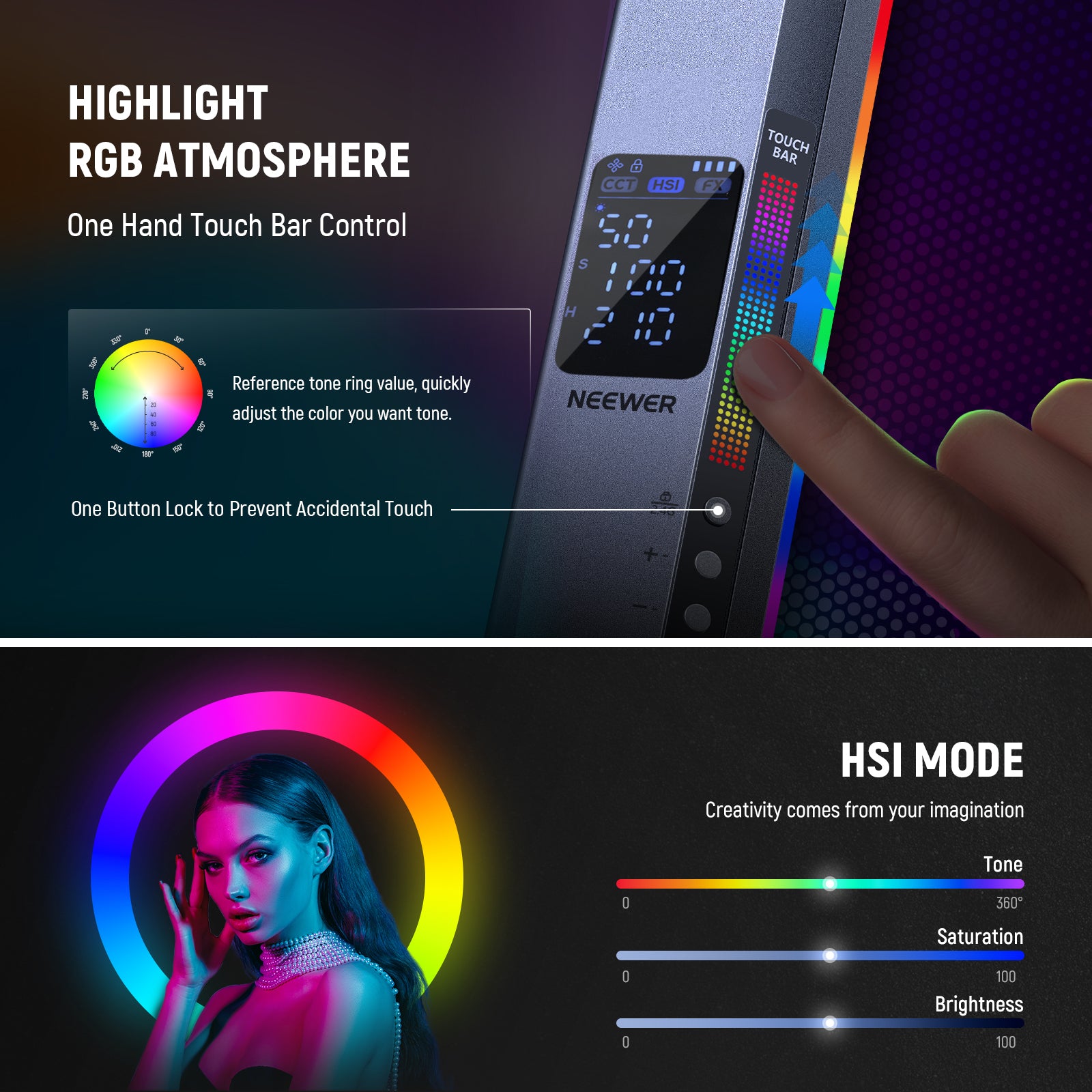 Neewer RGB2 LED Tube Light - Thumbnail 5