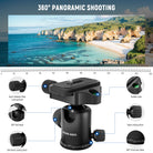 NEEWER TP15 Heavy Duty Travel Tripod Monopod is perfect for 360° panoramic shooting.