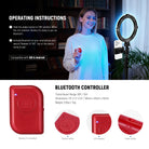 A wireless Bluetooth shutter release of the ringlight lets you take photos and videos with one simple click