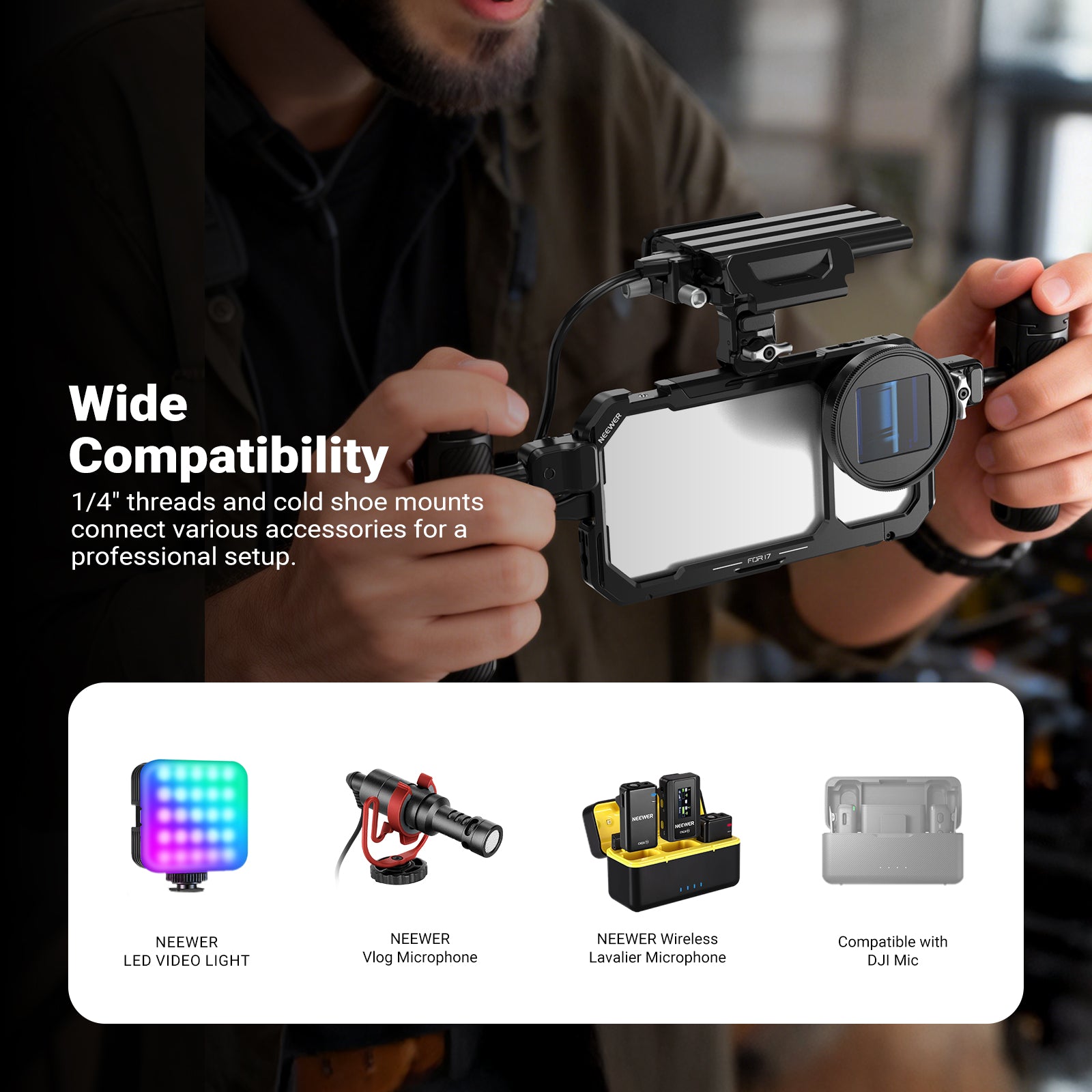 NEEWER PA158 Phone Cage Video Rig Kit for iPhone 17
