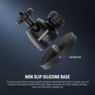 The silicone base offers strong magnetic attraction and enhanced friction for better grip