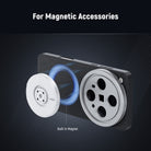 The phone case allows smooth wireless charging and works with different magnetic accessories.