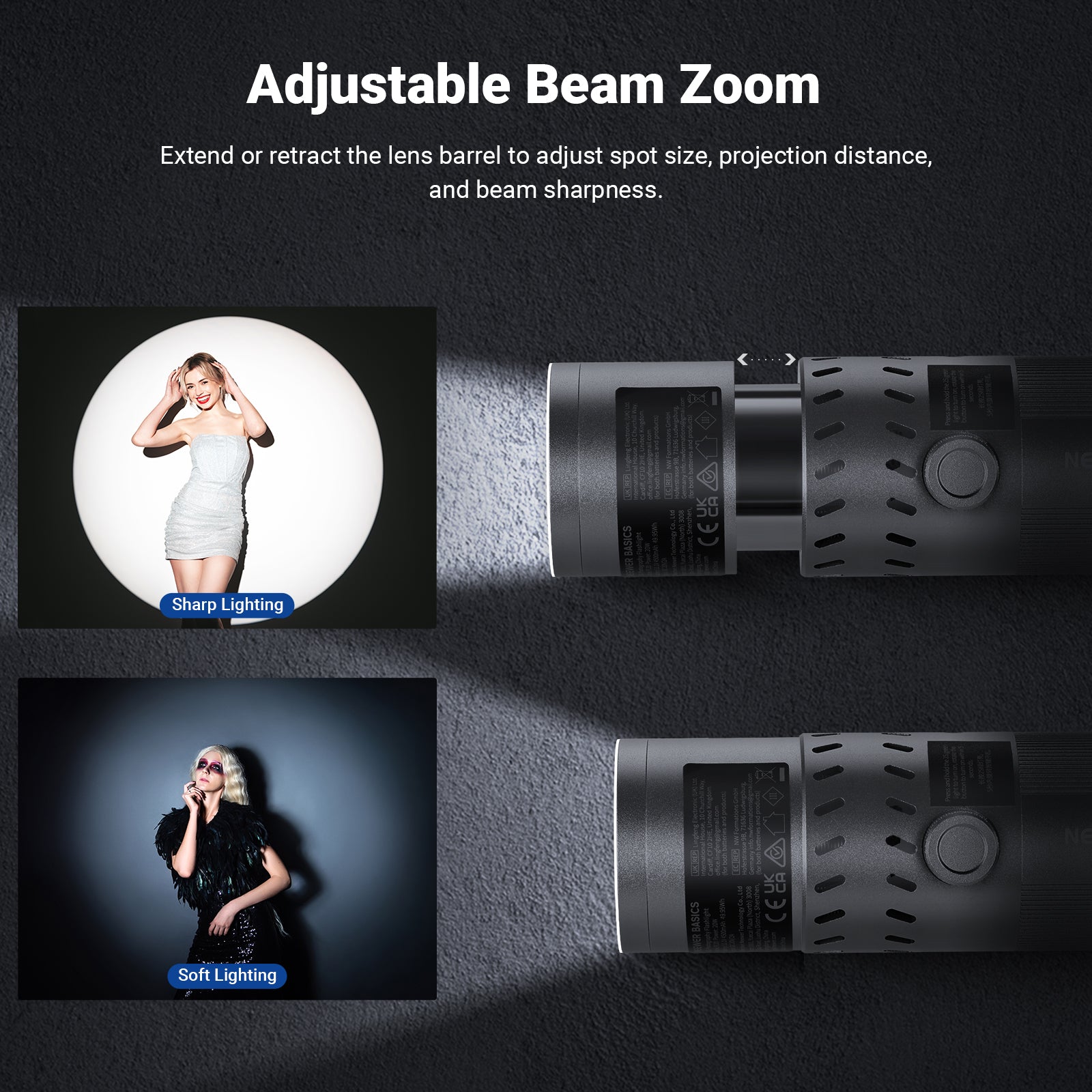 NEEWER FL20 Portable Focusable RGB Photography Flashlight