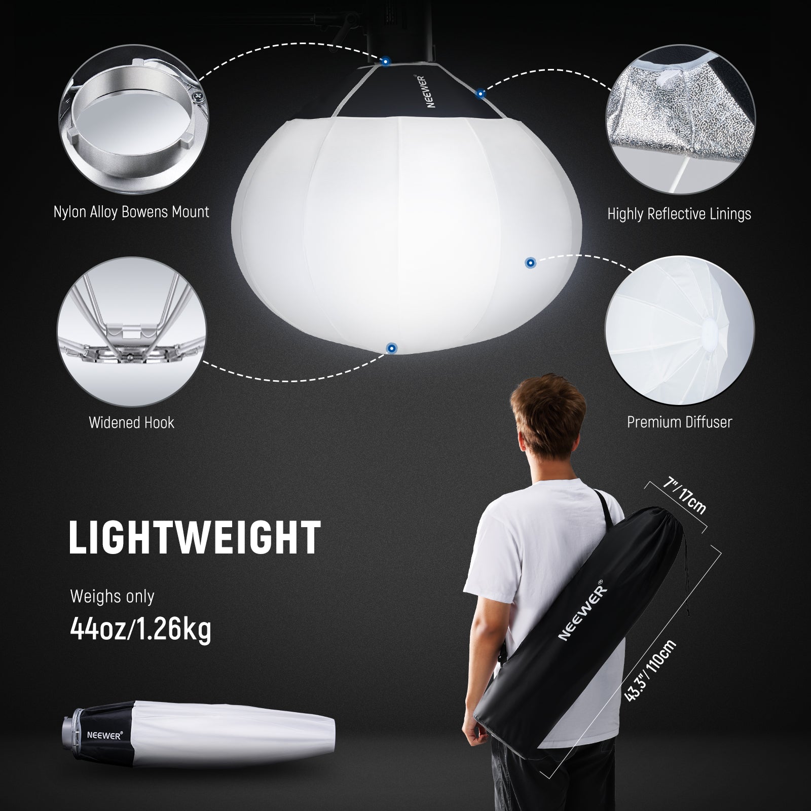 NEEWER BASICS NS15L/NS16L Quick Release Lantern Softbox