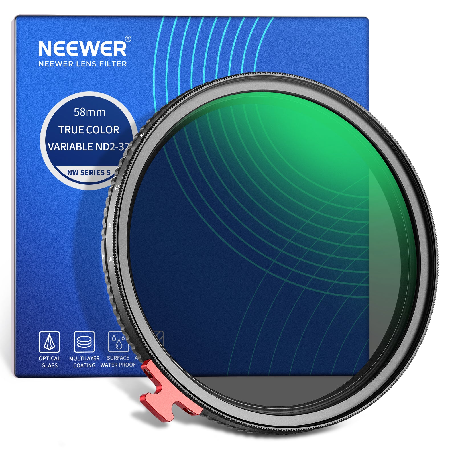 NEEWER True Color Variable ND Filter ND2-32 (1-5 Stops)
