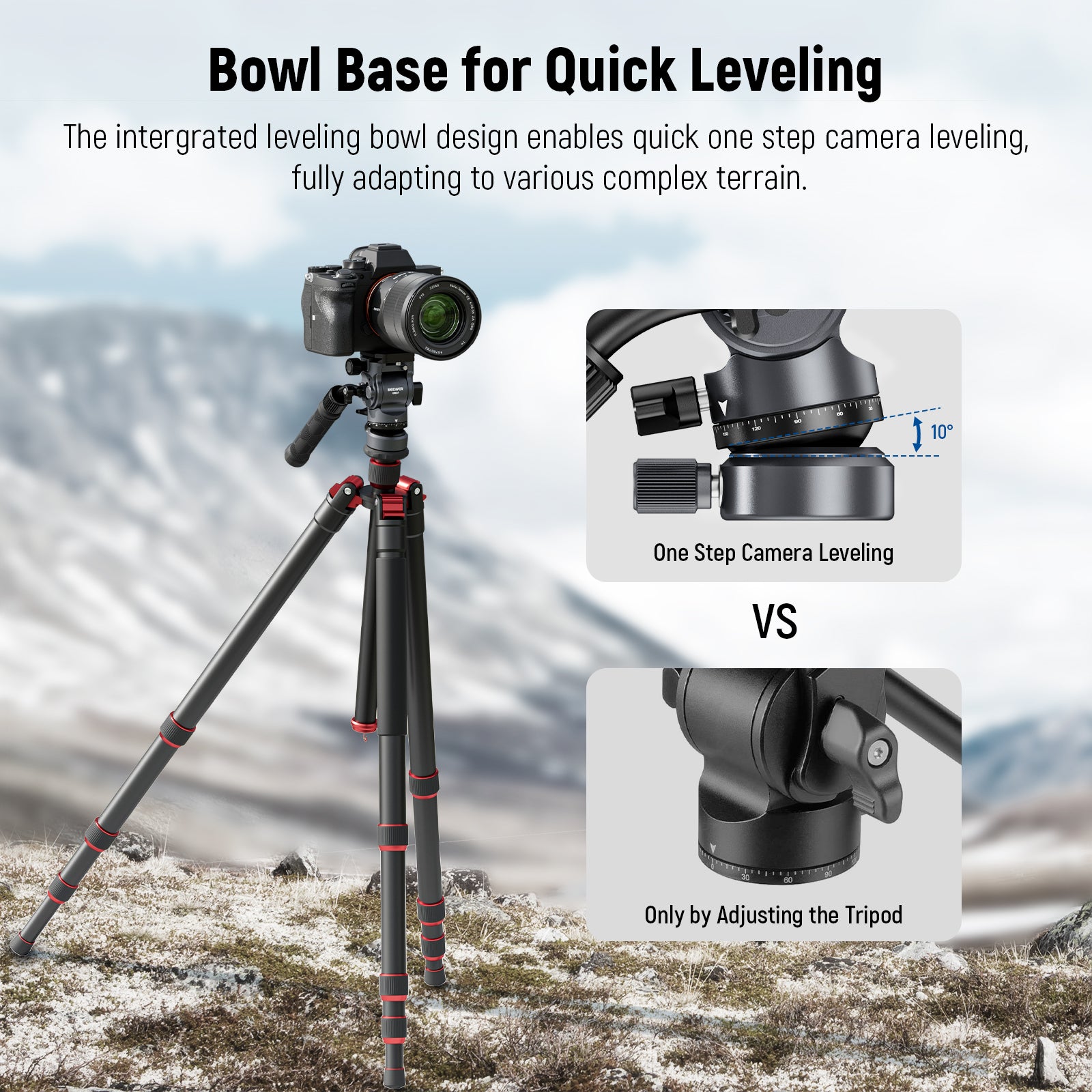 NEEWER GM27 Fluid Video Head with Leveling Base NEEWER GM27 Fluid Video Head with Leveling Base