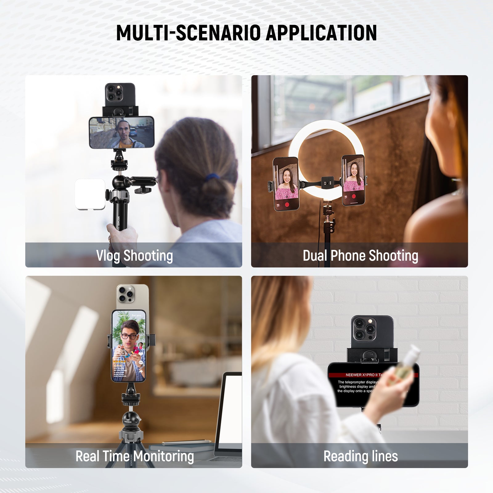 Neewer SP-08 Phone Tripod Mount Adapter - Thumbnail 2