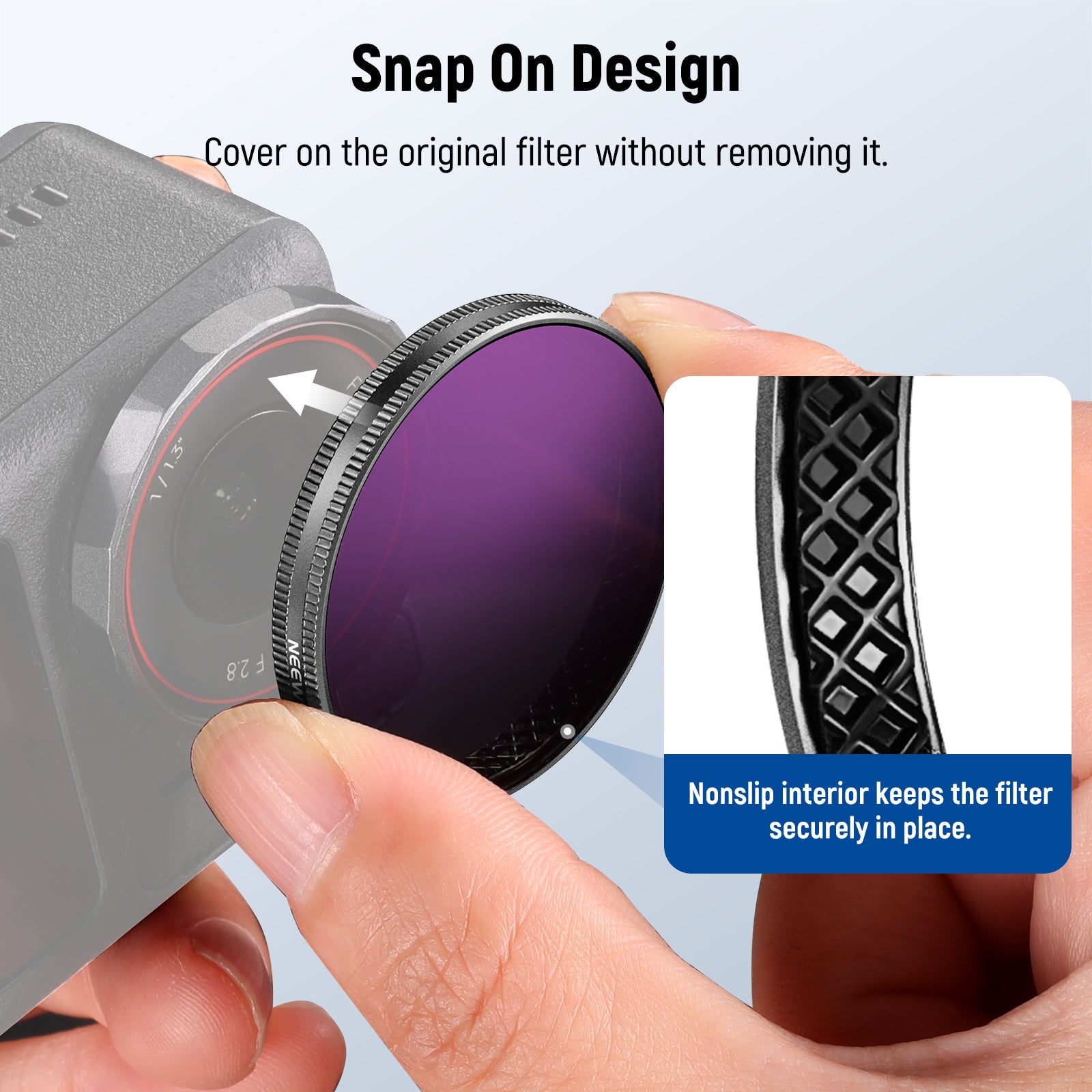 NEEWER FL-A76 4-Pack Lens Filter Set for DJI Osmo Action 3/4/5 Pro