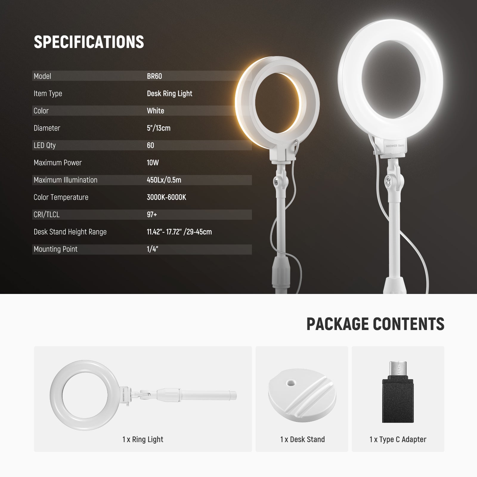 Re:vale リングライトセット NEEWER BR60 5