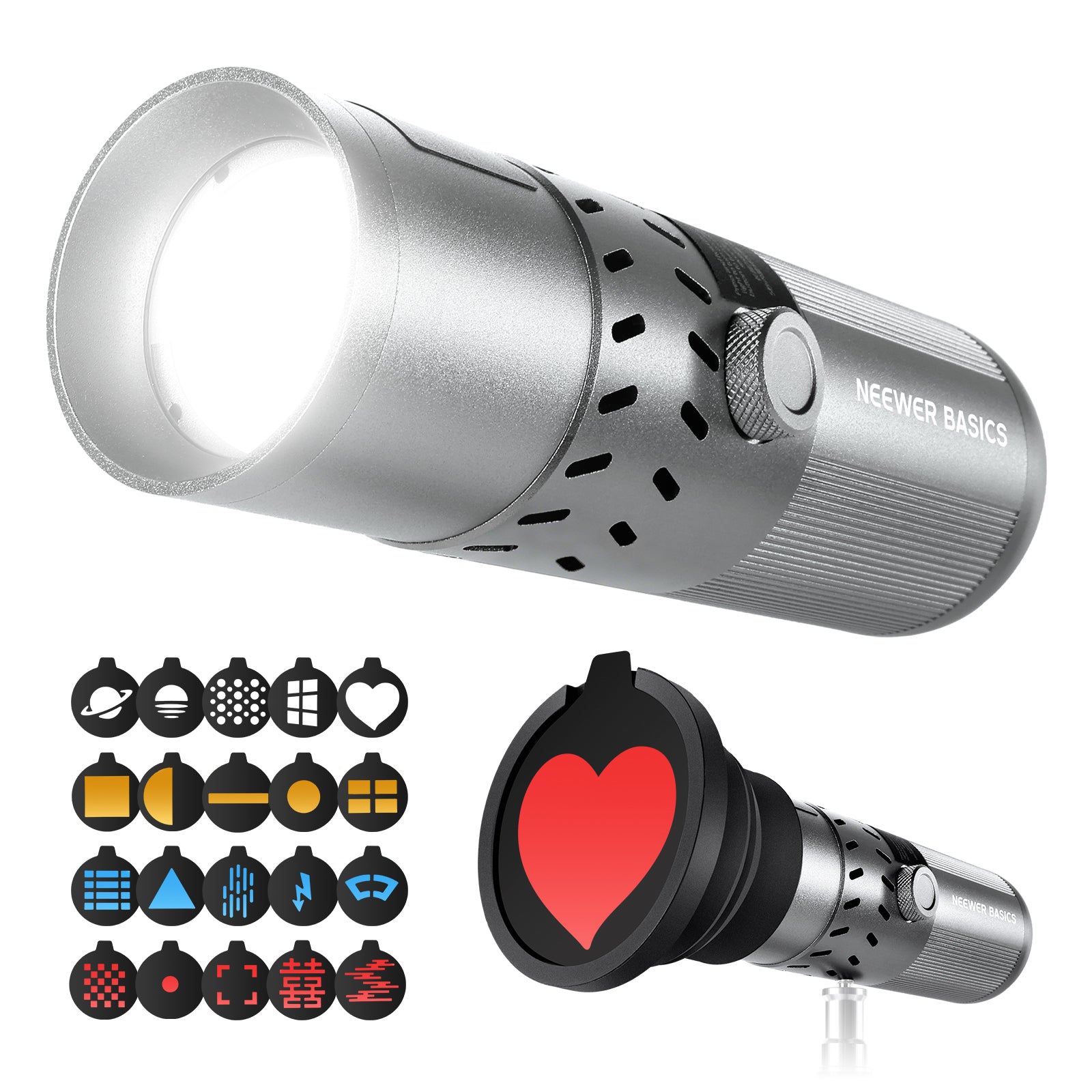 NEEWER FL20 Portable Focusable RGB Photography Flashlight