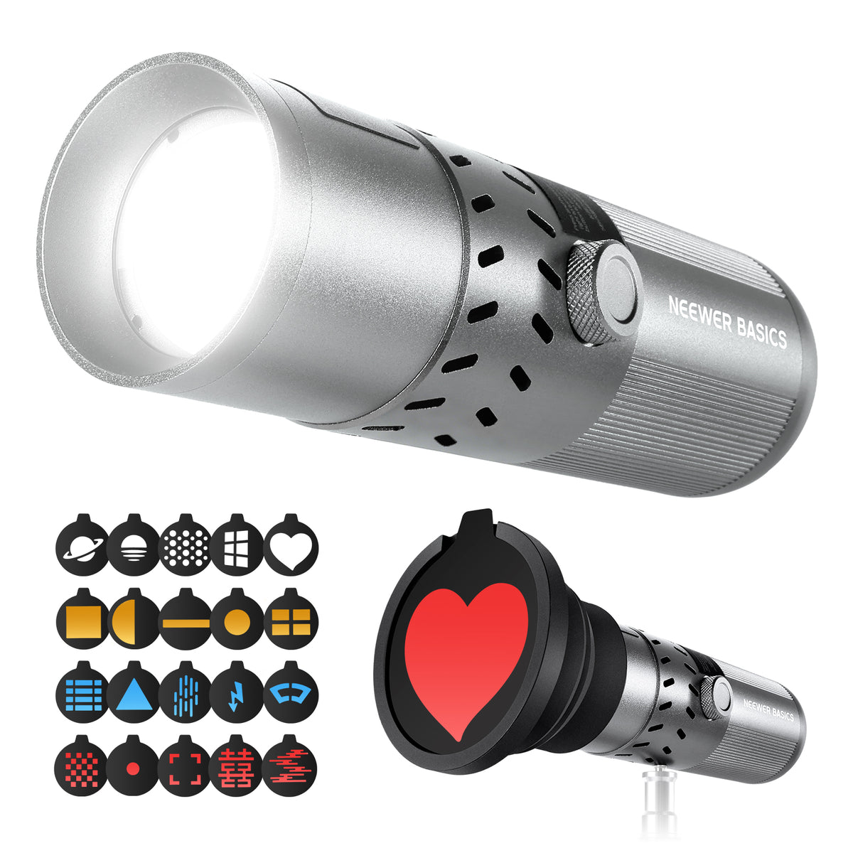 NEEWER FL20 Portable Focusable RGB Photography Flashlight