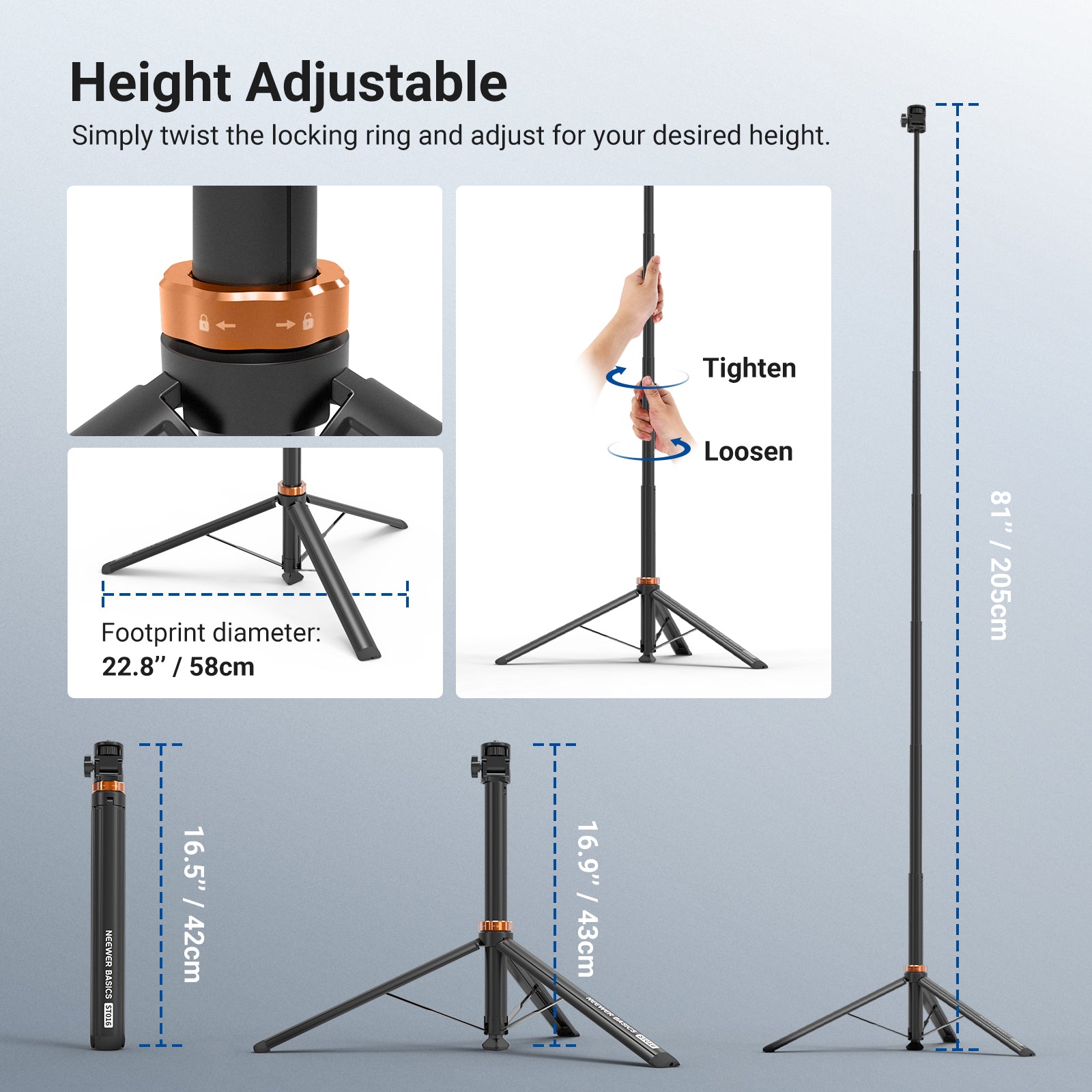 NEEWER ST016 One Touch Quick Assembly Light Stand