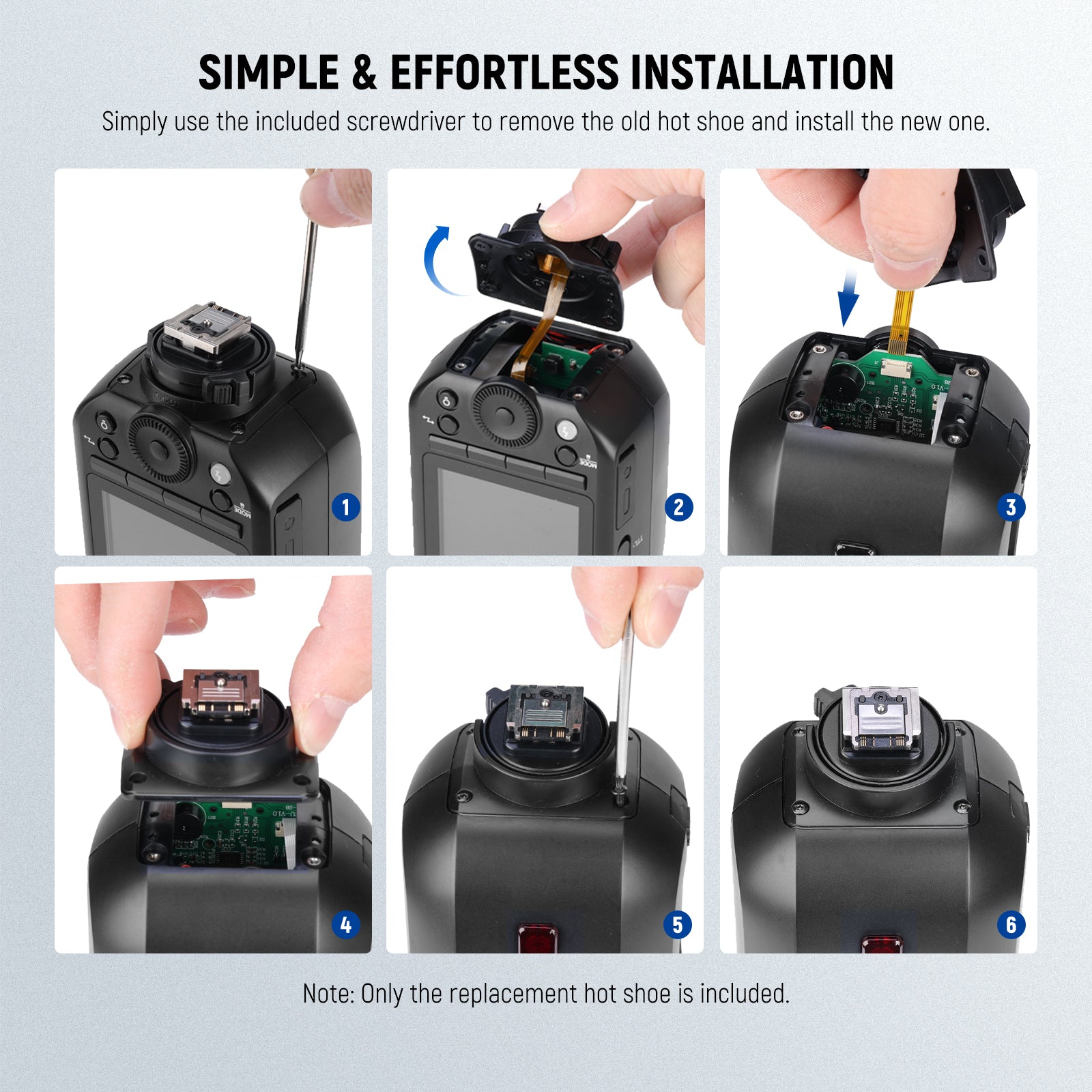 NEEWER Hot Shoe Replacement for Z2-S Round Head Flash