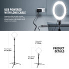 Product details of the NEEWER R08 RGB LED ring light Kit