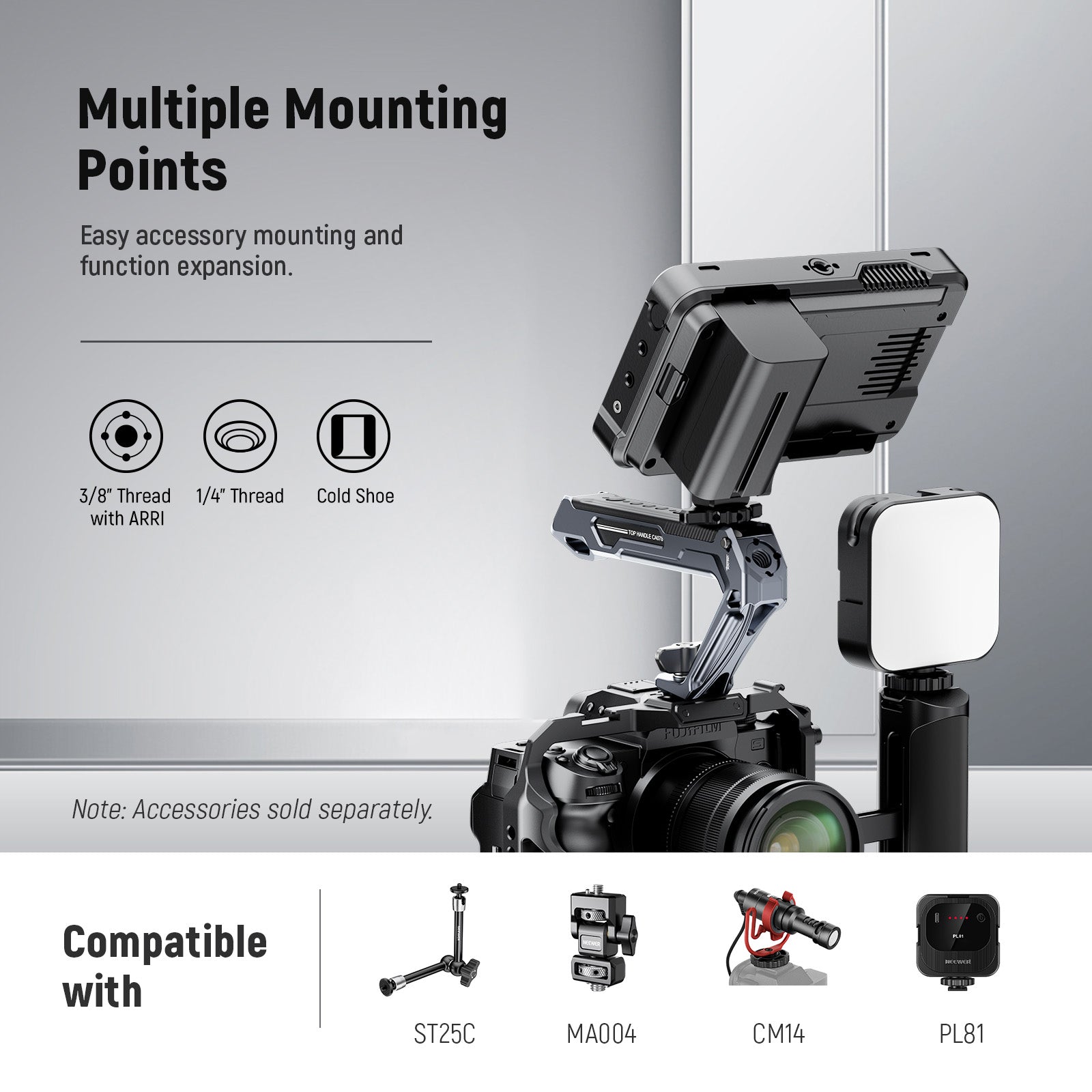 NEEWER CA078 All Metal Camera Top Handle Grip